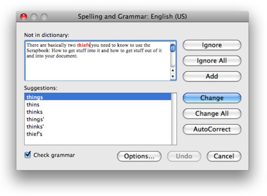 nudge in word for mac